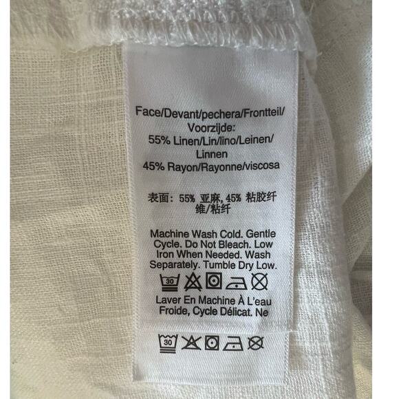 NWT DKNY Linen Blend Cargo Shorts, White, size 1X, Plus Size, Pull-On Drawstring - Picture 11 of 15